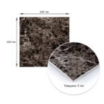 Декоративная ПВХ плита 600х600х3мм Сірий темно-сірий мармур (S) SW-00001628 - Зображення 3