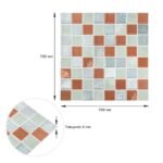 Панель стінова 3D 680х680х4мм Мозаїка коричнева SW-00002012 - Зображення 3