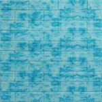 Декоративная 3D панель самоклейка 700x770x5мм Мрамор голубой (кирпич) (065) SW-00000033