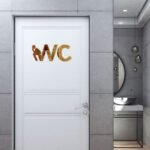 Дзеркальний декор акриловий самоклеючий WC золото, 3шт (D) SW-00002525 - Зображення 5