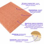 3D панель самоклеюча 700x700x7мм цегла Пудра SW-00001800 - Зображення 2