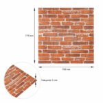Декоративна 3D панель 700х770х5мм Руда Катеринославська цегла (044) SW-00000037 - Зображення 3
