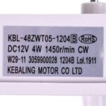 Двигун вентилятора KBL-48ZWT05-1204 4W 12V DC (вал 45x3.2mm) для холодильника - Зображення 2