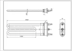 ТЕН для пральної машини Bosch 00265961 Thermowatt TPO 240-SB-2000 L=240 mm 2000 W - Зображення 7