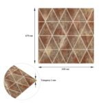 Панель стінова 3D 690х670х5мм Ромби коричневі вінтаж SW-00002007 - Зображення 7