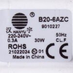 Помпа (насос) для пральної машини Bosch 00141896 Hanyu (в зборі) 30 Вт B20-6AZC (контакти спарені спереду) - Зображення 3