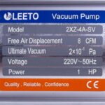 Вакуумний насос з манометром LEETO 2XZ-4А-SV (2 ступ. 226 л/хв.) - Зображення 2