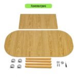 Столик кавовий овальний 120х60х41,5см WOOD BROWN SW-00003363 - Зображення 8