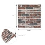 Самоклеюча 3D панель під цеглу клінкер помаранчевий 700x700x3,5мм (414) SW-00000769 - Зображення 7